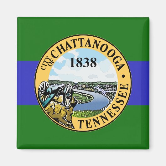 Vlag van Chattanooga (Tennessee) Magneet (Voorkant)