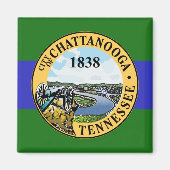 Vlag van Chattanooga, Tennessee Magneet