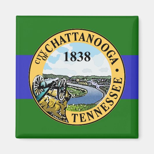 Vlag van Chattanooga, Tennessee Magneet (Voorkant)