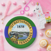 Vlag van Chattanooga (Tennessee) Papieren Bordje (Feest)