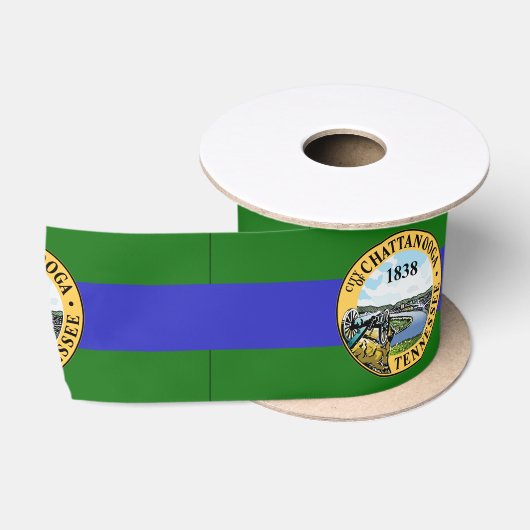 Vlag van Chattanooga (Tennessee) Satijnen Lint (Spoel)