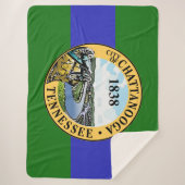Vlag van Chattanooga (Tennessee) Sherpa Deken (Voorkant)