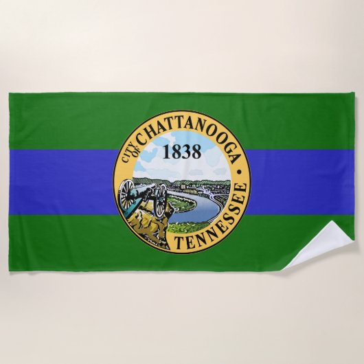 Vlag van Chattanooga (Tennessee) Strandlaken (Voorkant)