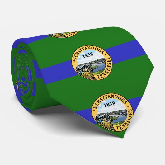 Vlag van Chattanooga, Tennessee Stropdas (Opgerold)