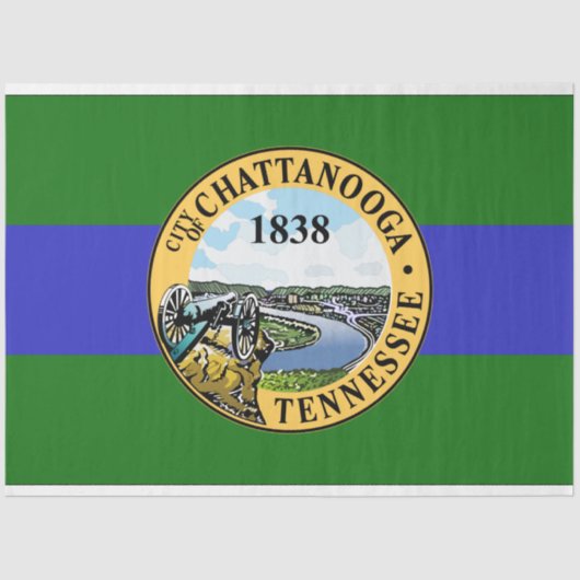 Vlag van Chattanooga (Tennessee) Tissuepapier (Voorkant)