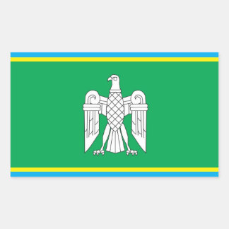 Vlag van Chernivtsi Oblast, Oekraïne Rechthoekige Sticker