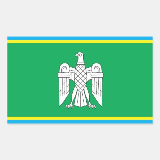 Vlag van Chernivtsi Oblast, Oekraïne Rechthoekige Sticker (Voorkant)