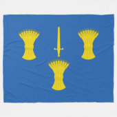Vlag van Cheshire (VK) Fleece Deken (Voorkant (Horizontaal))