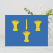 Vlag van Cheshire (VK) Kaart (Staand voorkant)