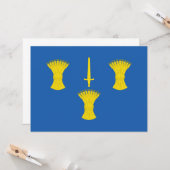 Vlag van Cheshire (VK) Kaart (Voorkant / Achterkant in situ)