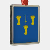 Vlag van Cheshire (VK) Metalen Ornament (Rechts)