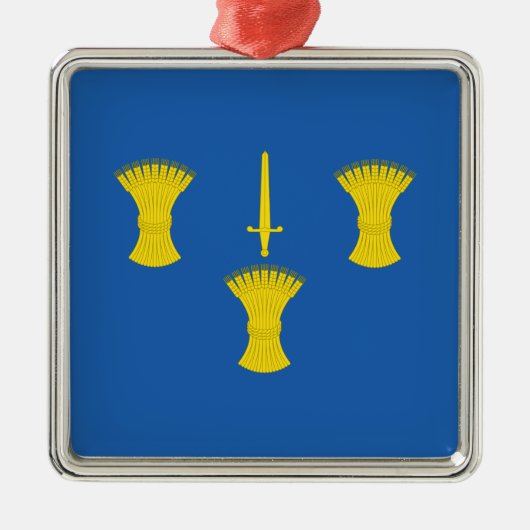 Vlag van Cheshire (VK) Metalen Ornament (Voorkant)