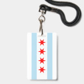 Vlag van Chicago Badge (Voorzijde met lanyard)