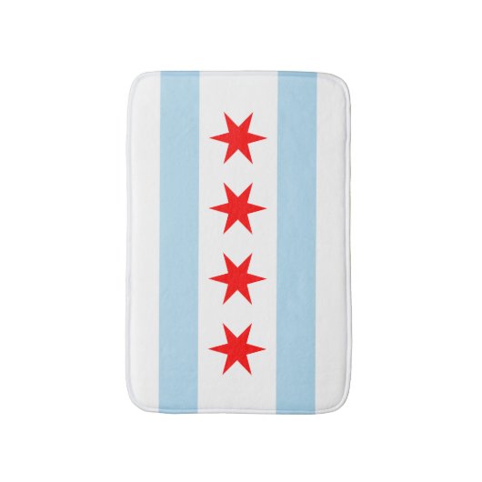 vlag van Chicago Badmat (Voorkant Verticaal)