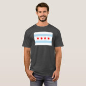 Vlag van Chicago Blizzard Blue T-shirt (Voorkant volledig)