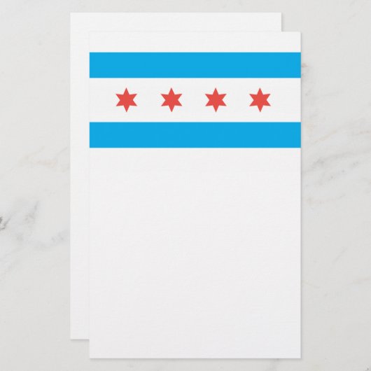 vlag van Chicago Briefpapier (Voorkant / Achterkant)