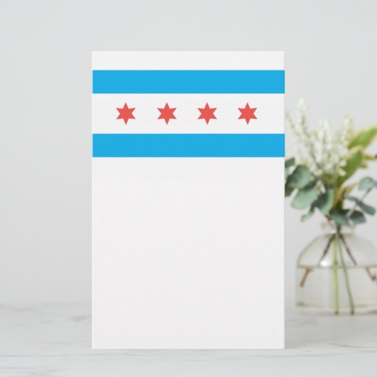 vlag van Chicago Briefpapier (Staand voorkant)