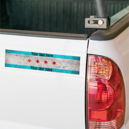  vlag van Chicago Bumpersticker (Op Truck)