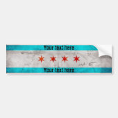  vlag van Chicago Bumpersticker (Voorkant)