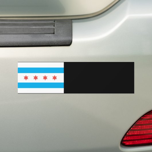 vlag van Chicago Bumpersticker (Op auto)