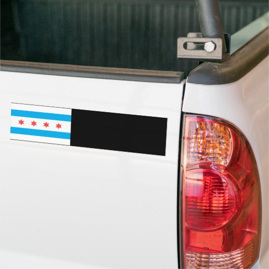 vlag van Chicago Bumpersticker (Op Truck)