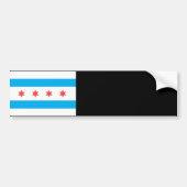 vlag van Chicago Bumpersticker (Voorkant)