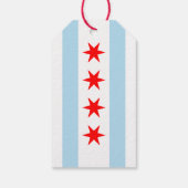 vlag van Chicago Cadeaulabel (Achterkant)