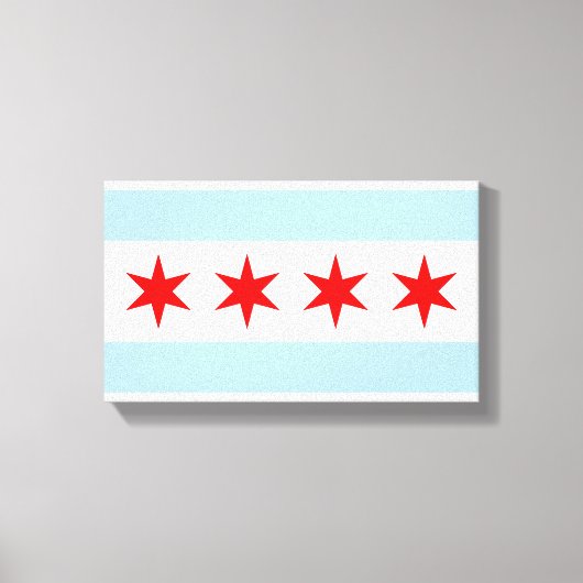 Vlag van Chicago Canvas Afdruk (Voorkant)
