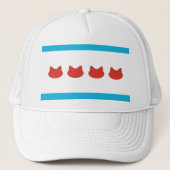 Vlag van Chicago Cat Lovers Trucker Pet (Voorkant)