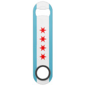 vlag van Chicago City Speed Flessenopener (Voorkant)