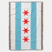 vlag van Chicago Deken (Voorkant Verticaal)