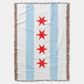 Vlag van Chicago Deken (Voorkant Verticaal)