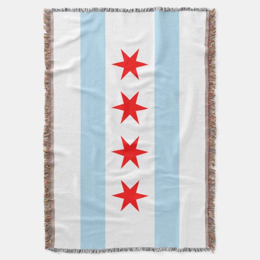 Vlag van Chicago Deken (Voorkant Verticaal)