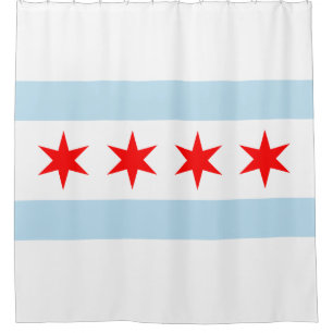 Vlag van Chicago Douchegordijn
