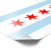 Vlag van Chicago Foto Print Afdruk (Hoek)
