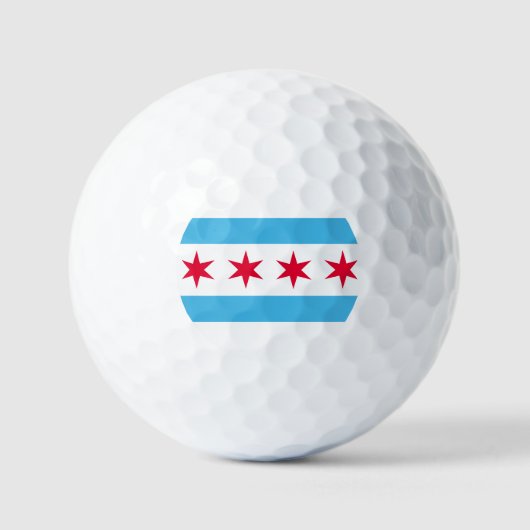 Vlag van Chicago Golfballen (Voorkant)