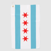 vlag van Chicago Golfhanddoek (Voorkant)