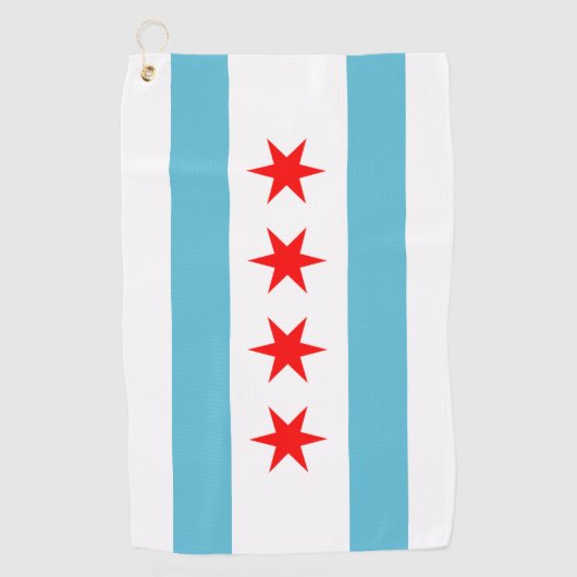 vlag van Chicago Golfhanddoek (Voorkant)