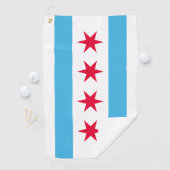 Vlag van Chicago Golfhanddoek (Insitu)