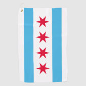 Vlag van Chicago Golfhanddoek (Voorkant)
