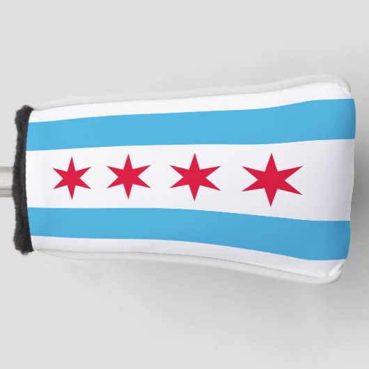 Vlag van Chicago Golfheadcover (Voorkant)