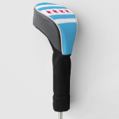 Vlag van Chicago Golfheadcover (Schuin)