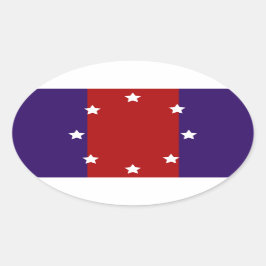 vlag van Chicago Heights, Illinois Ovale Sticker