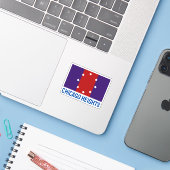 Vlag van Chicago Heights, Illinois Sticker (Laptop met iPhone)
