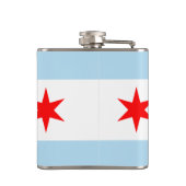 Vlag van Chicago Heupfles (Achterkant)