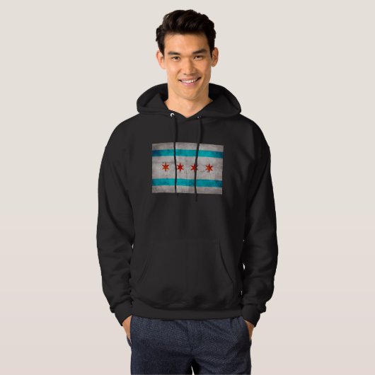  vlag van Chicago Hoodie (Voorkant volledig)