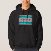  vlag van Chicago Hoodie (Voorkant)