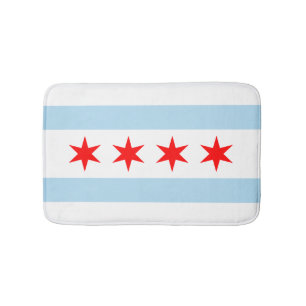 Vlag van Chicago, Illinois Badmat