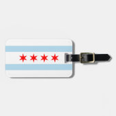 Vlag van Chicago, Illinois Bagagelabel (Voorkant horizontaal)