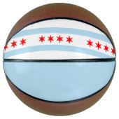 Vlag van Chicago, Illinois Basketball Basketbal (Voorkant)